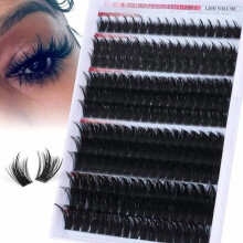 Špičaté shluky řas, mega hroty s objemem 120D, jemné jednotlivé shluky pro salonní vzhled – kompatibilní s prodlužováním řas Manga a