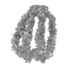 Glanzende zilveren slinger voor kerst, bruiloft, Valentijnsdag en feestdecoratie – geschikt voor binnen- en buitengebruik
