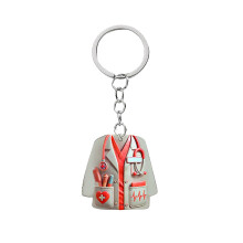 Personalizovaná vianočná ozdoba na kľúče, červená plastová, 1 kus