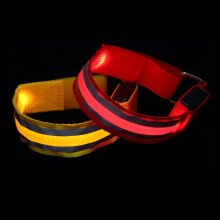 2 Stück Nylon-LED-Armbänder für Outdoor-Aktivitäten, leuchtende Armbänder mit hoher Sichtbarkeit