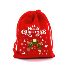 Sac cadeau à cordon en velours rouge Pekkaxy 15 x 20 cm, réutilisable, en tissu doux, idéal pour les bonbons, les jouets, l'aromathérapie –
