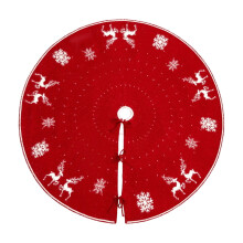 47" Knitted Christmas Tree Skirt – Luxury Xmas Tree Mat for Holiday Party & Home Decor (G), compatible with standard trees