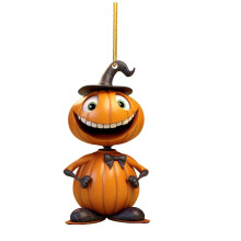 Porte-clés citrouille d'Halloween, pendentif mignon en résine, ornement pour clés de voiture, sac à dos, breloque, cadeau souvenir de fête
