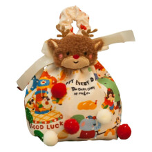 Sac de Noël en toile Pekkaxy compatible avec Apple Bag, sac en tissu réutilisable pour emballer bonbons et fruits