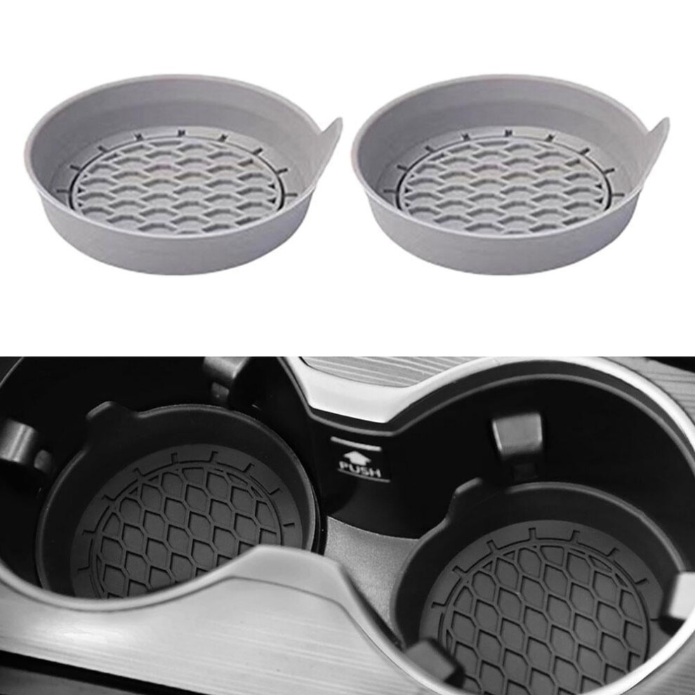 Universal Silicone Car Cup Holder Coasters Non-Slip Insert 2Pack 9193271045519