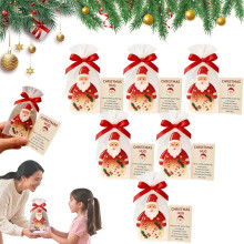 2026 Little Pocket Christmas Hug Gifts (3PCS) – Encouragement Cards + Santa Mini Charms, Emotional Support Keepsake Compatible with Friends & Family