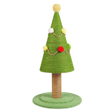 Christmas Tree-Shaped Cat Climbing Frame, 23.01 Inches Tall, Natural Sisal Scratch-Resistant