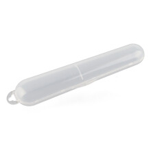 1-Pack Food Grade PP Baby Spoon Storage Case - 17.53.73cm Lightweight Plastic Holder, Safe & Durable (Spoon Not Included)