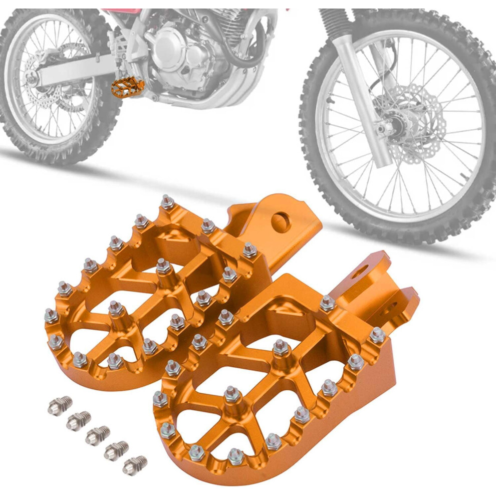 Dirt Bike Foot Pegs,Motorcycle Footpegs Wider Foot Rest Pedal Cnc For Crf250f 19-23 Xr150l 15-23 Hawk 250 Crf150f Crf230f 03-19 Red 9353595601734