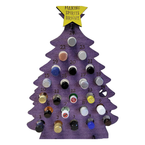 Christmas Countdown Tree Display with 24 Bottle Slots
