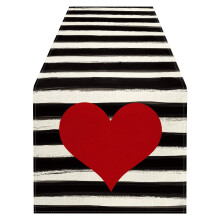 Chemin de table HCTSHG Fête des Mères 13 x 71 pouces, motif cœur et carreaux rouges style ferme – Décoration intérieure pour cuisine, mariage,