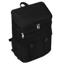 Backpack Cooler Insulated Leak Proof Black Polyester Fiber 1Pack