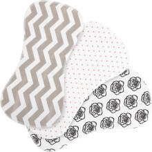 3Pcs Unisex Small Cotton Bibs Reusable Multi Use Assorted Color Shoulder Protectors