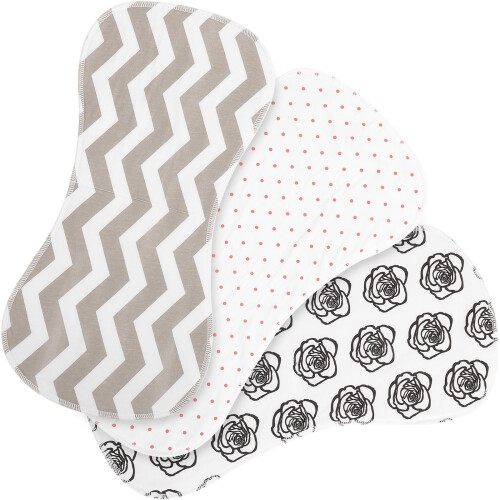 3Pcs Unisex Small Cotton Bibs Reusable Multi Use Assorted Color Shoulder Protectors