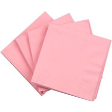 Medium Lunch Napkins - 6 1/2 x 6 1/2 - Baby Pink Pastel - 50/Pack