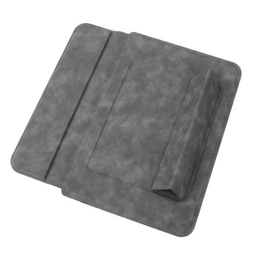 Capa fina para laptop de 14,1 a 15,4 polegadas com suporte, suporte ergonômico para teclado, capa de couro à prova d'água