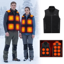Heated Vest for Men & Women, 3 Heat Levels, 13 Zones, USB-Powered, Compatible with USB Power Banks