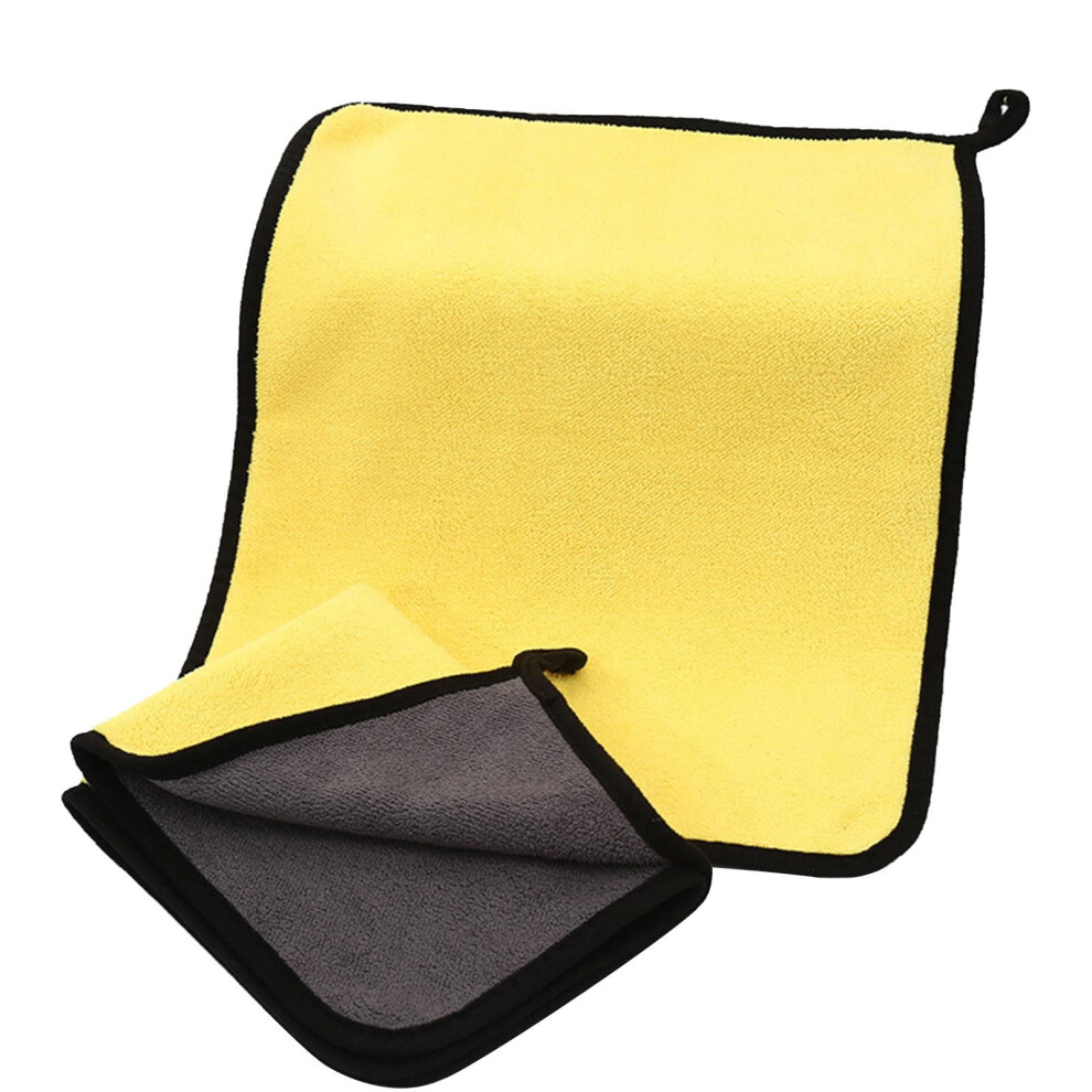 Velvet Car Wash Towel Wholesale Absorbent Thickened Double-Sided Two-Color Rag Wipe Car Towel Special Cloth Coral 9353595604391