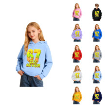 Boys Graphic Print Hooded Sweatshirt Casual Pullover Jacket With Pocket For Kids Youth