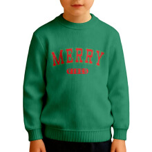 Kids Boys Crewneck Printed Sweatshirt – Soft Lined Thermal Pullover, Cozy Winter Wear, Holiday & School Outfit, Compatible with Everyday Comfort