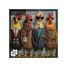 Runway Roosters Jigsaw Puzzle Adult 1000-Piece