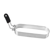 Griddle Ring Omelette Cooker Crumpet Ring with Heat Resistant Handle for Household Cafe and Restaurant Use