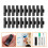 20Pcs Plastic Pen Clips Self-Adhesive Black Pen Holders for Office Use 3