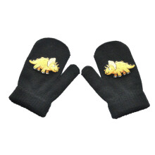 AWZXDE Kids Winter Gloves for Toddlers 1-3Y, Thermal-Lined Knitted Dinosaur Mittens, Soft & Grippy – Compatible with Cold Weather Play