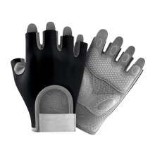 AWZXDE Women's Yoga Fitness Outdoor Cycling Exercise Non Cushioning Half Finger Gloves for Sports and Leisure Activities Black,S