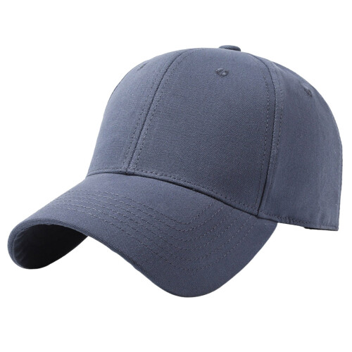 Unisex bomullsbaseballcaps justerbar passform grå