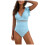 Women's one-piece tummy control swimsuit halter style 1