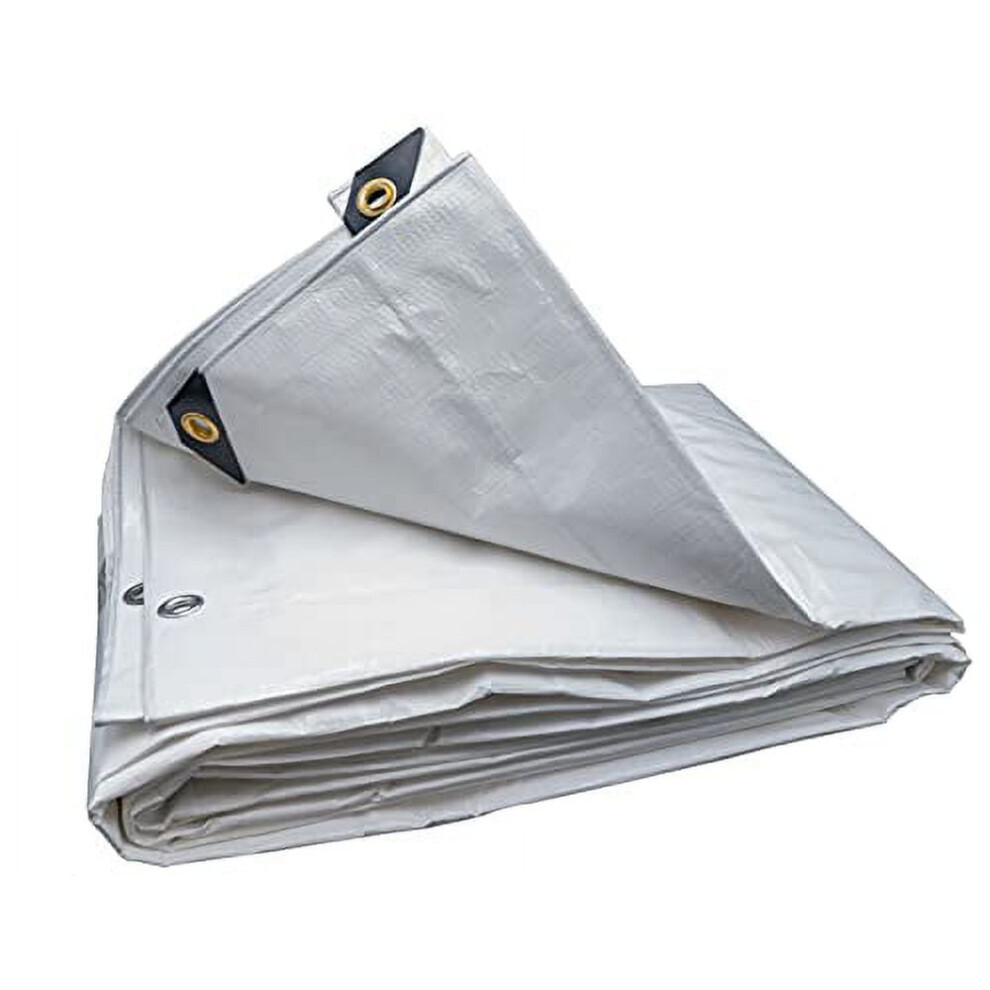 Heavy Duty White Tarp 6 Oz., 7'X20' 9353595601970