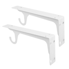 2Pcs Metal Wall Mounted Wardrobe Rail Holders for Organized Home Closet Storage