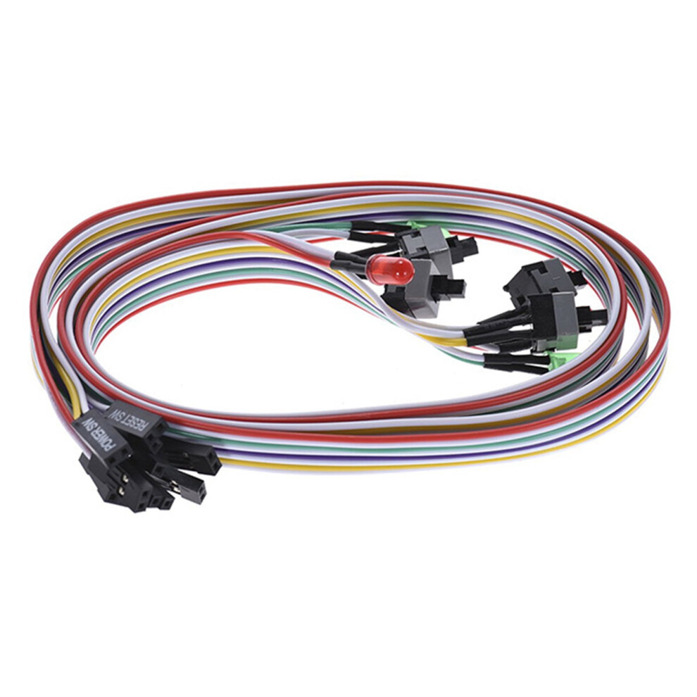 26Inch Desktop Pc Case Power Supply Reset Switches Cable With Led Indicators, Flexible Motherboards Connection 9313598169822