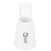 White Polypropylene Hamster Waterer Standing Type Small Pet Water Bottle 1 Set Convenient Hamster Supply