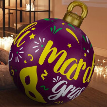 Grande boule décorative gonflable suspendue en PVC de 81 cm (32 pouces) avec motif de masque – Idéale pour le jardin, la cour et les fêtes