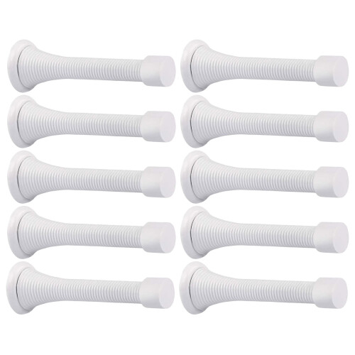 10er-Pack Türstopper aus Stahlfeder mit Gummispitze