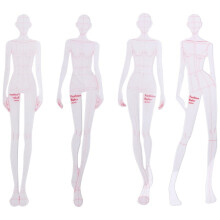 Quaqdae Sewing Patterns Fashion Illustration Rulers Sketching Templates Ruler Sewing Humanoid Patterns Design Clothing Measuring Type A