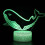 Φωτιστικό διάθεσης 3D Illusion Big Whale, νυχτερινό φως LED 7 χρωμάτων που αλλάζει, 1