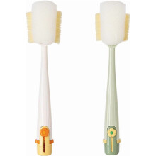 Set di spazzole per la pulizia di bottiglie 5 in 1 con manico lungo, compatibile con bottiglie d'acqua, tazze da viaggio, biberon e lavabile in