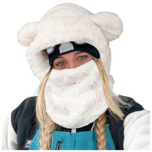 Women's Integrated Knit Balaclava – Plush Windproof Beanie Scarf Mask Combo, Winter Warm Gift for Skiing, Motorcycle Riding, Sports & Christmas