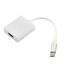 Adaptador USB C a HDMI, pantalla 4K, carcasa de aluminio, compatible con smartphones, tablets, portátiles, televisores, monitores y proyectores para