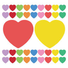 2Sets Assorted Color Heart Paper Cutouts for Valentines Day Craft and Bulletin Boards