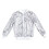 Girls Shiny Baseball Jacket Loose Fit Silver 1