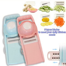 Trancheuse et coupe-légumes 5 en 1 - Machine à chips multi-lames, râpe à julienne et éplucheur pour une préparation en cuisine sans effort