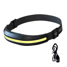 Usb-C Rechargeable Headlamp with Durable & Adjustable Headband for Outdoor Hiking and Camping Black