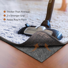 5x8 Ft Rubber Backed Felt Rug Pad Non-Skid Carpet Gripper Cushion Keeps Rugs in Place on Hardwood, Tile, or Carpet