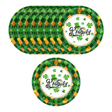 A Disposable Plates For St Patricks Day Gatherings Coordinated Design Sturdy Paper Construction Set Of Twenty Four 7 Inch Plates
