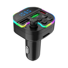 Lettore MP3 per auto QenASHaing con doppia porta USB, ricarica rapida da 3,1 A e riduzione del rumore durante le chiamate, per lo streaming audio in
