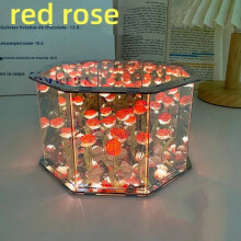 Tulpvormige spiegellamp met LED-verlichting, handgemaakt cadeau.
